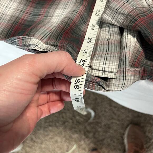 patagonia men's organic cotton long sleeve plaid button up shirt size medium - Picture 5 of 6